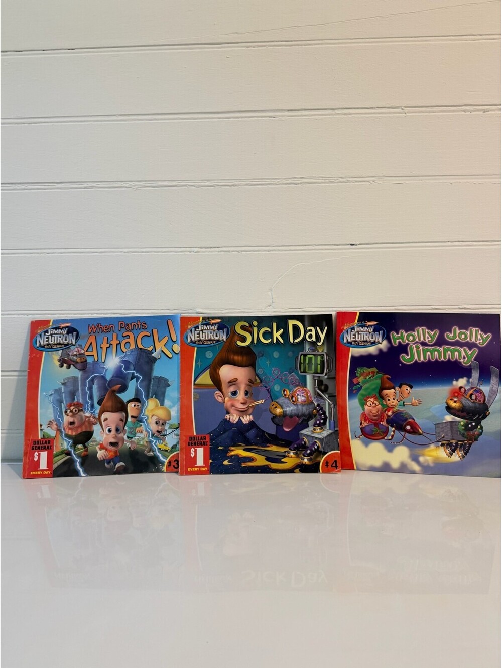 Vtg Nickelodeon Y2K Jimmy Neutron Books Lot of 3